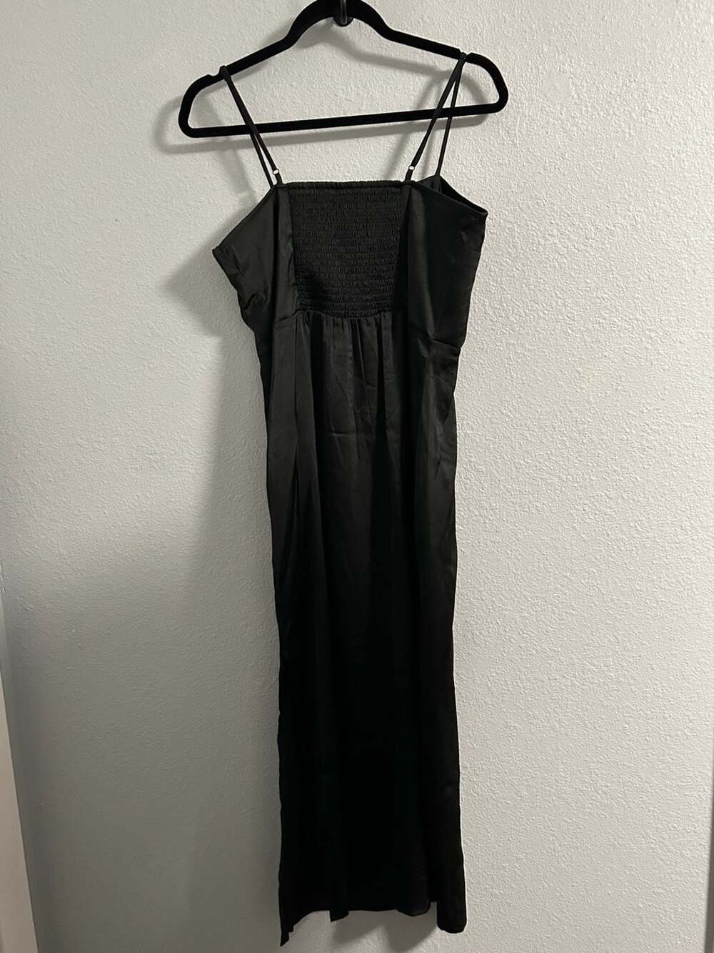 A New Day Satin Slip Maxi Dress Size M Black